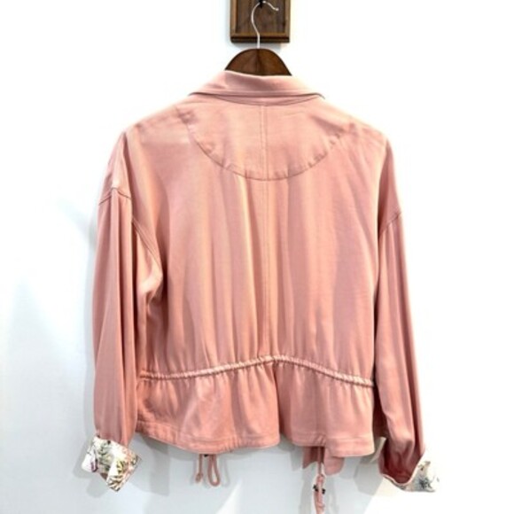 Frye Millennial Pink Utility Jacket Plus Size 1X Rayon - Picture 4 of 6
